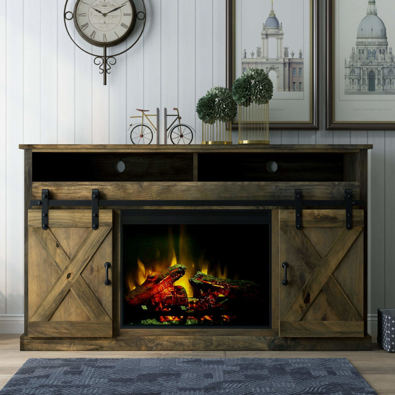 Farmhouse 66 Fireplace Console (2)