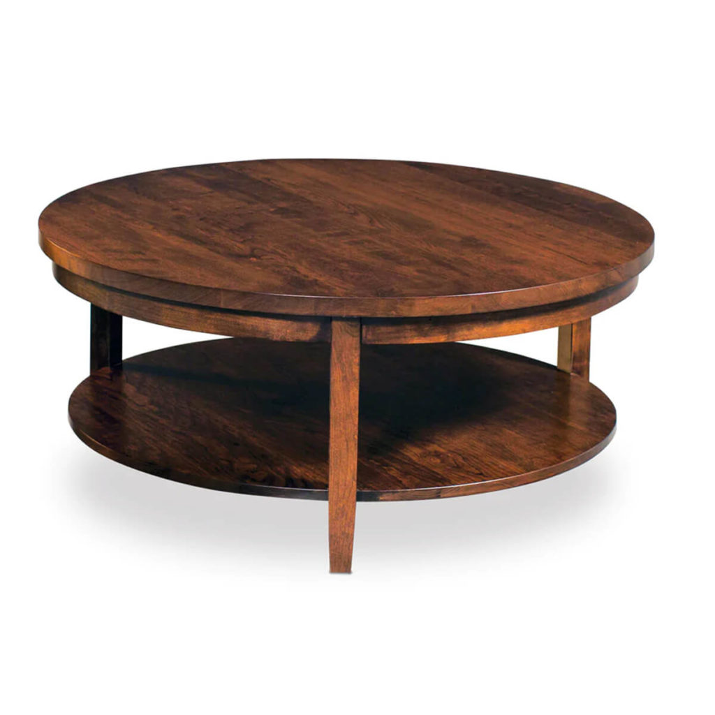 Parkdale Round Cocktail Table With Shelf Waunakee Furniture