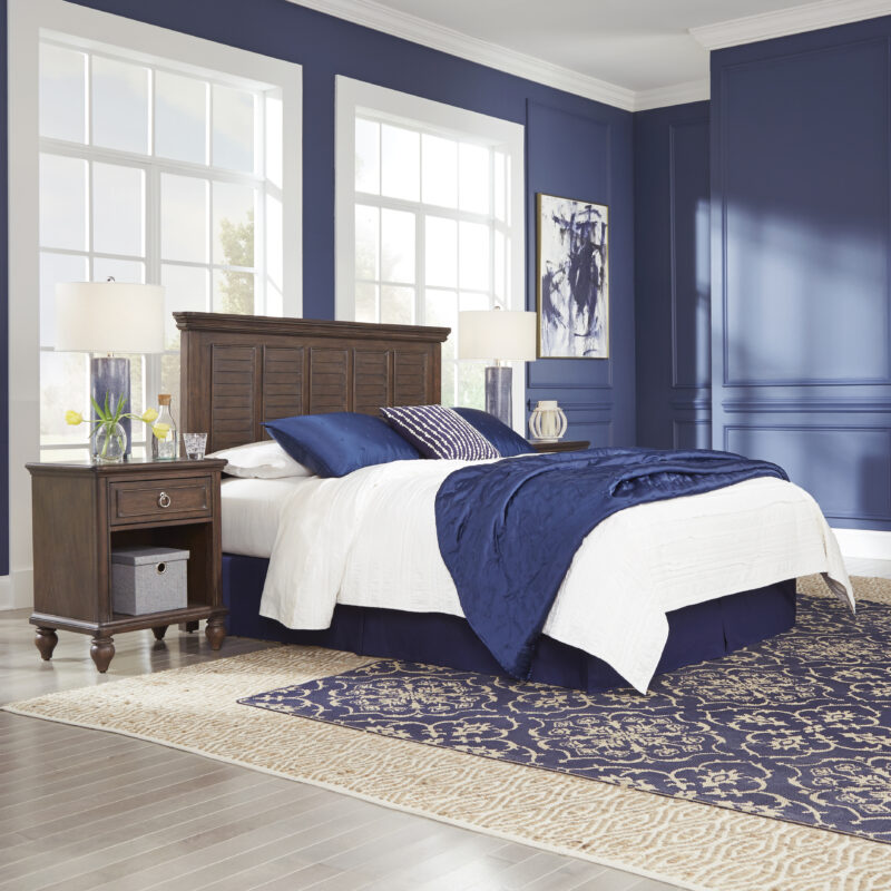 Marie Queen Headboard and Two Nightstands