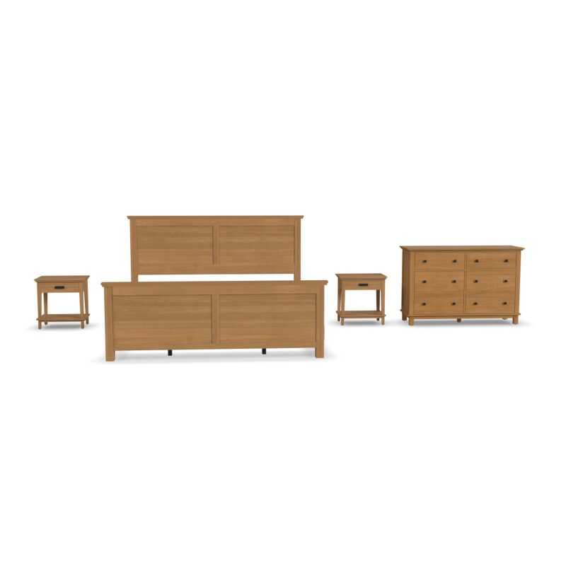 Oak Park King Bed, Two Nightstands and Dresser