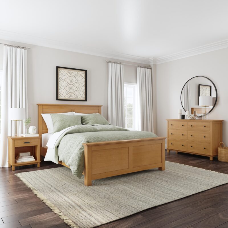 Oak Park Queen Bed, Nightstand and Dresser