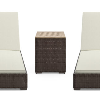 Palm Springs Outdoor Chaise Lounge Pair and Side Table