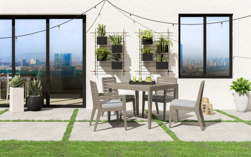 Sustain Outdoor Dining Table and Four Chairs