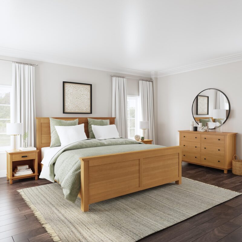 Oak Park King Bed, Two Nightstands and Dresser