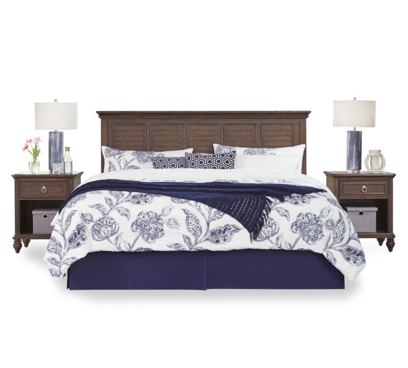 Marie King Headboard and Two Nightstands