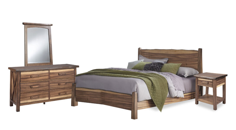 Forest Retreat King Bed, Nightstand, Dresser, and Mirror