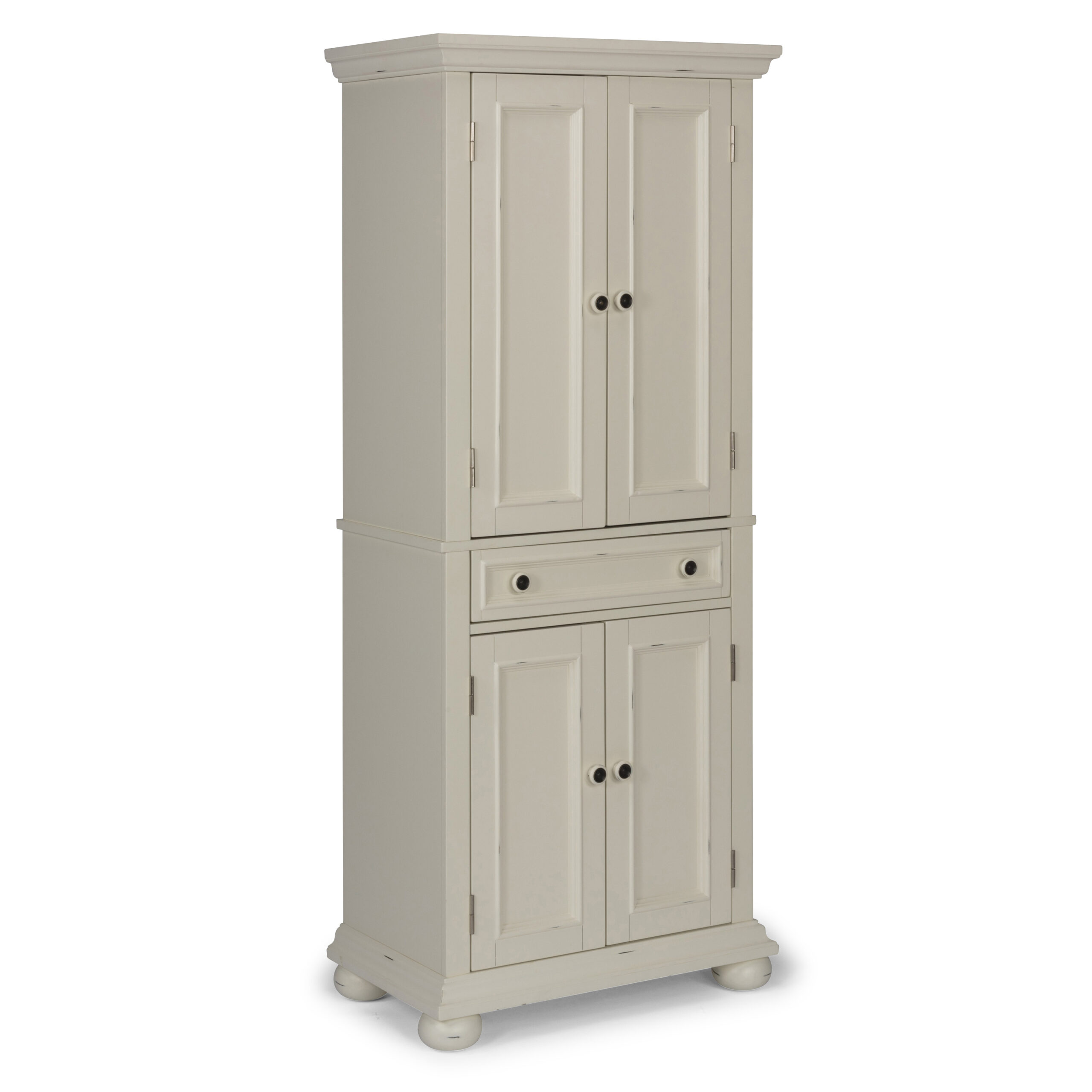 Homestyles Dover Off White Wood Pantry Storage Cabinet with