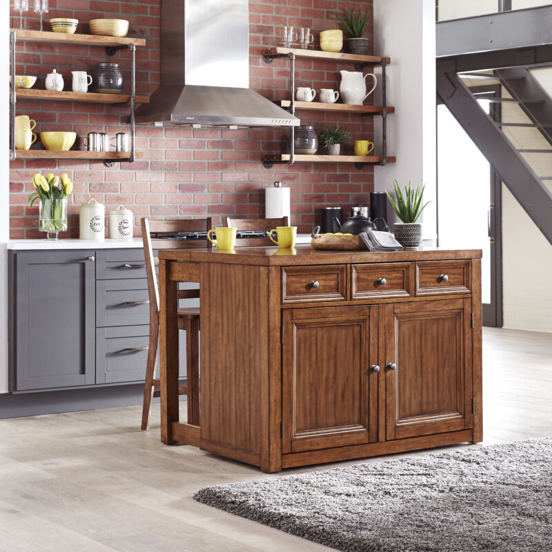 Tuscon 3 Piece Kitchen Island Set