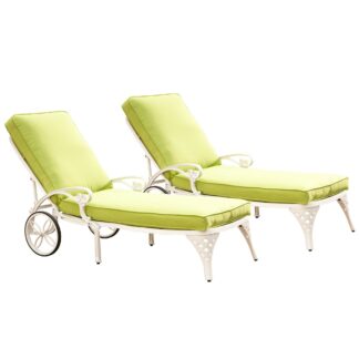 Biscayne Chaise Lounge with Cushion (Set of 2)