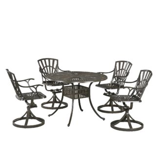 Largo 5 Piece Dining Set with Swivel Chairs
