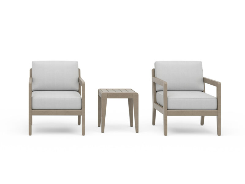 Sustain Outdoor Lounge Armchair Pair and End Table