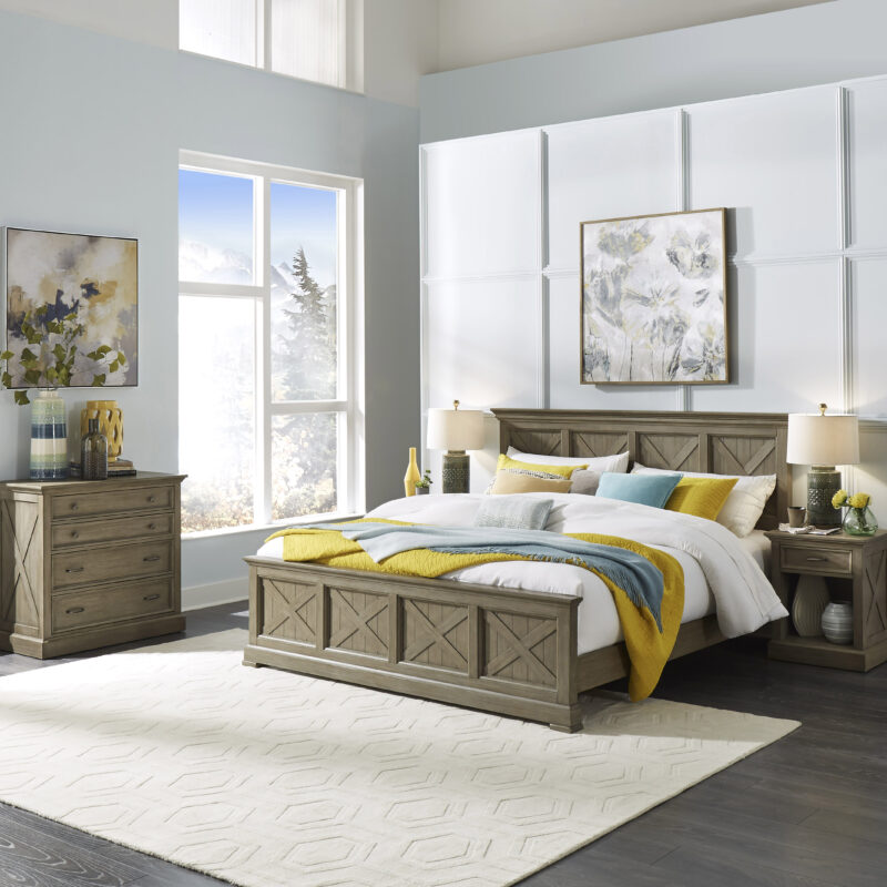 Walker King Bed, Nightstand and Chest