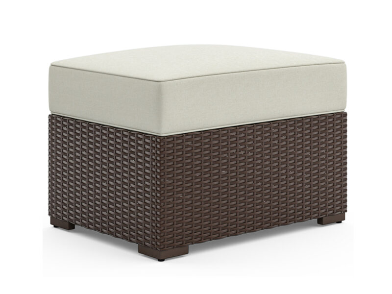 Palm Springs Outdoor 4 Seat Sectional, Ottoman and Side Table