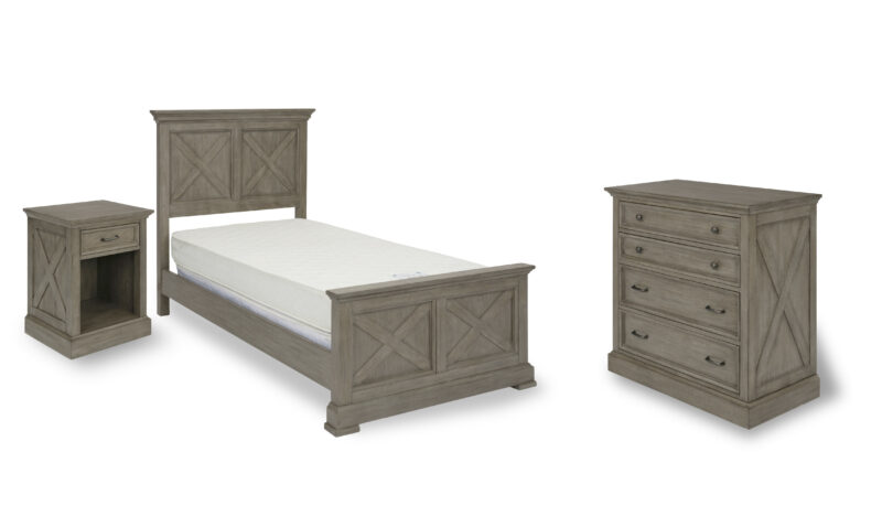 Walker Twin Bed, Nightstand and Chest