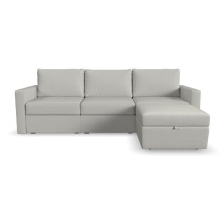 Flex Sofa with Standard Arm and Storage Ottoman