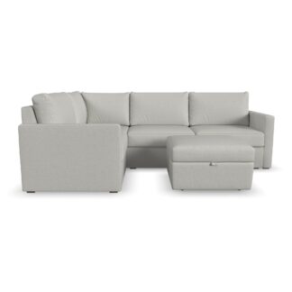 Flex 4-Seat Sectional with Standard Arm and Storage Ottoman