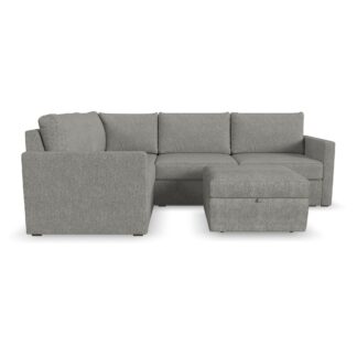 Flex 4-Seat Sectional with Standard Arm and Storage Ottoman