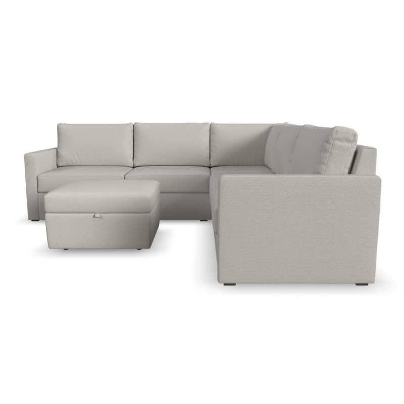 Flex 5-Seat Sectional with Standard Arm and Storage Ottoman