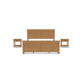 Oak Park King Bed and Two Nightstands