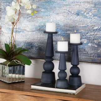 Cassiopeia Candleholders, Midnight Blue