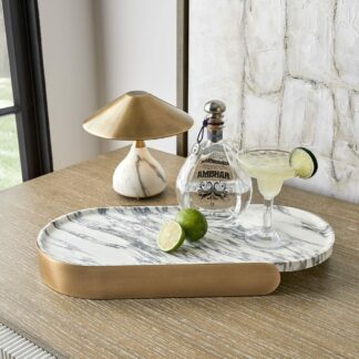Lozenge Tray - Arabescato Marble